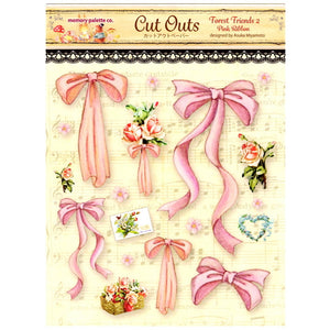 MP-58841 Forest Friends 2 Cut Outs Pink Ribbon