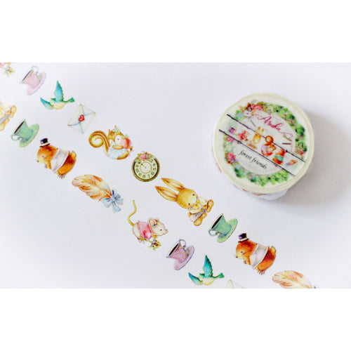 MP-60014 Forest Friends Washi Tape Characters 15mm x 10m