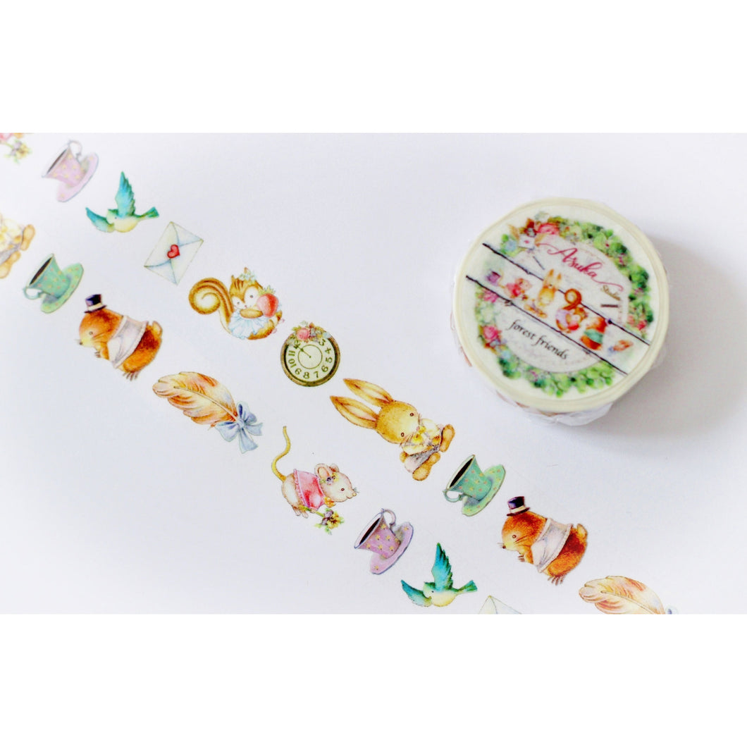 MP-60014 Forest Friends Washi Tape Characters 15mm x 10m
